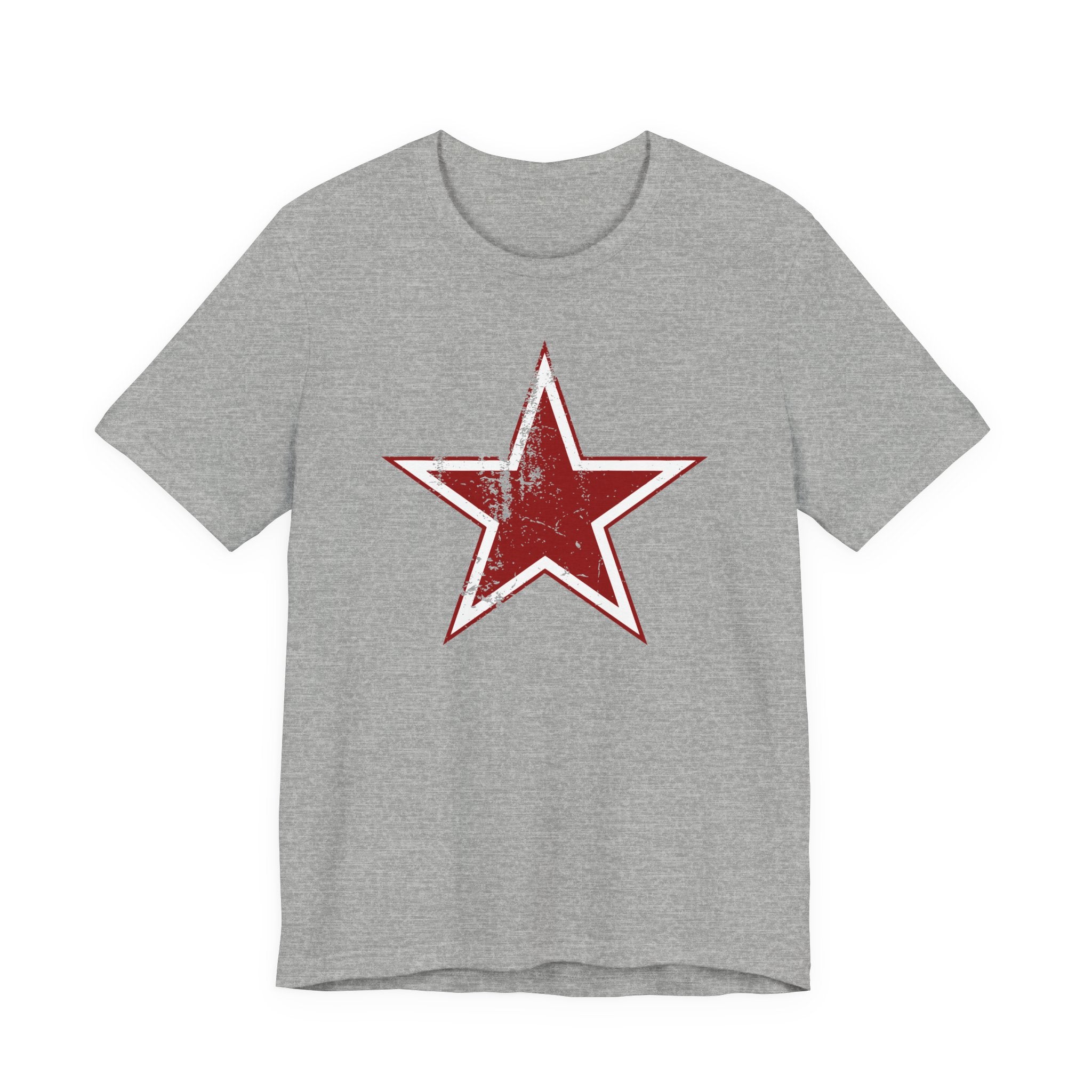 Distressed Red Star T‑Shirt — Vintage Americana Tee