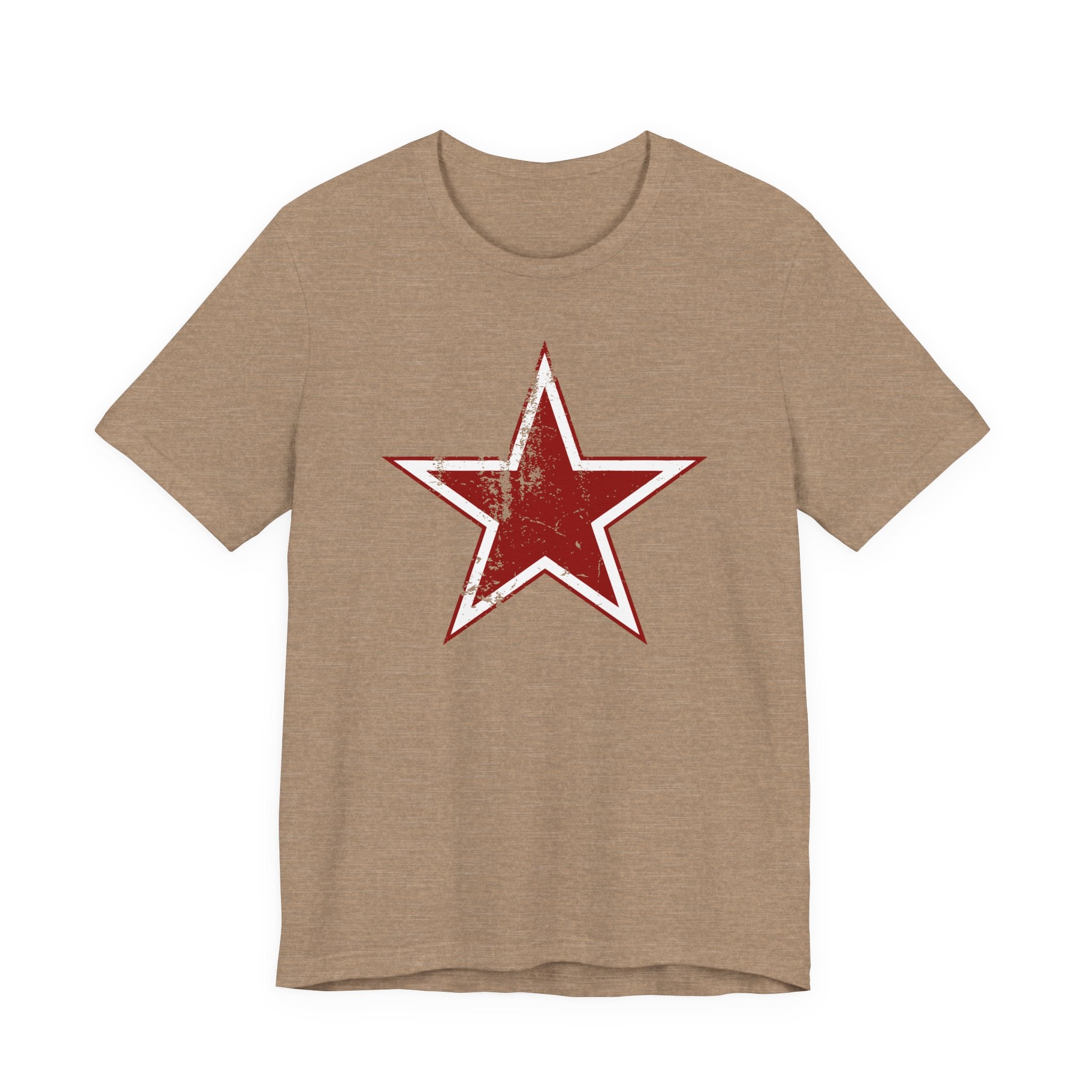 Distressed Red Star T‑Shirt — Vintage Americana Tee